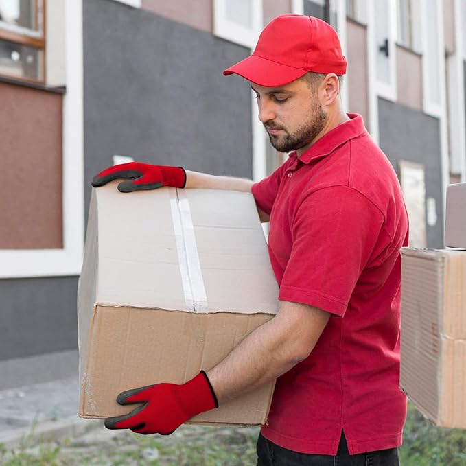 Ultra-Thin PU Coated Work Gloves 12 Pairs Breathable High Dexterity Gardening Warehouse Assembly Precision Tasks