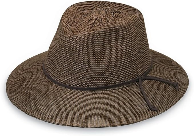 Wallaroo Hat Company Women’s Victoria Fedora – UPF 50+ UV Protection, Wide Brim, Medium Size, Packable & Adjustable Sun Hat