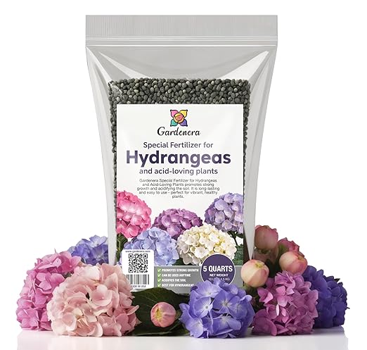 𝐁𝐄𝐒𝐓𝐒𝐄𝐋𝐋𝐄𝐑 Slow Release Hydrangea Fertilizer with Iron & Sulfur – Indoor & Outdoor Soil Acidifier for Miracle Growth - 5 QUARTS