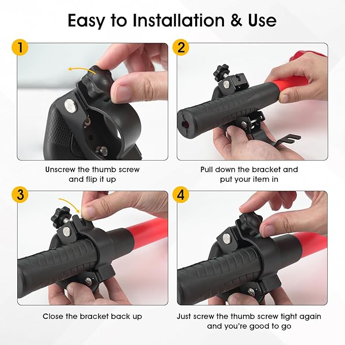 2 Pack Heavy Duty Magnetic Shovel Holder for Truck, No-Drill Strong Metal Magnet Mount Rack for Flag, Paddle, Utility Tool, Organizer for RV, Garage, Trailer, Cruise, ATV Storage