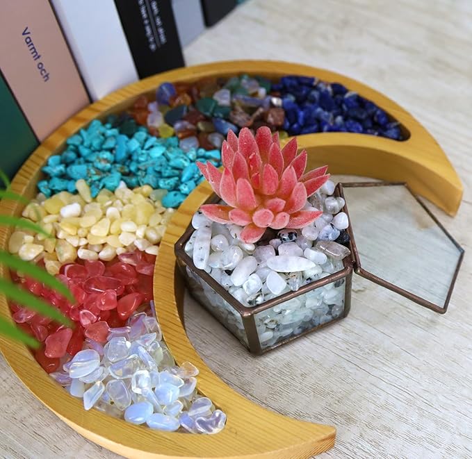 QINJIEJIE 0.9Lbs Grey Labradorite Rocks for Plant Bulk Decorative Sand Aquarium Gravel Stones Terrarium Small Turtle Rocks Vase Pebbles Filler Crystal Chips Fish Tank Decor for Planter