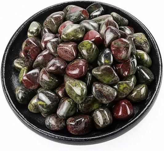 Polished Dragon Blood Jasper Crystals - 72 Pcs, 0.5" 10 oz Handpicked Natural Tumbled Gemstones Rocks, Pebbles for Reiki, Chakra, Healing Home Decor