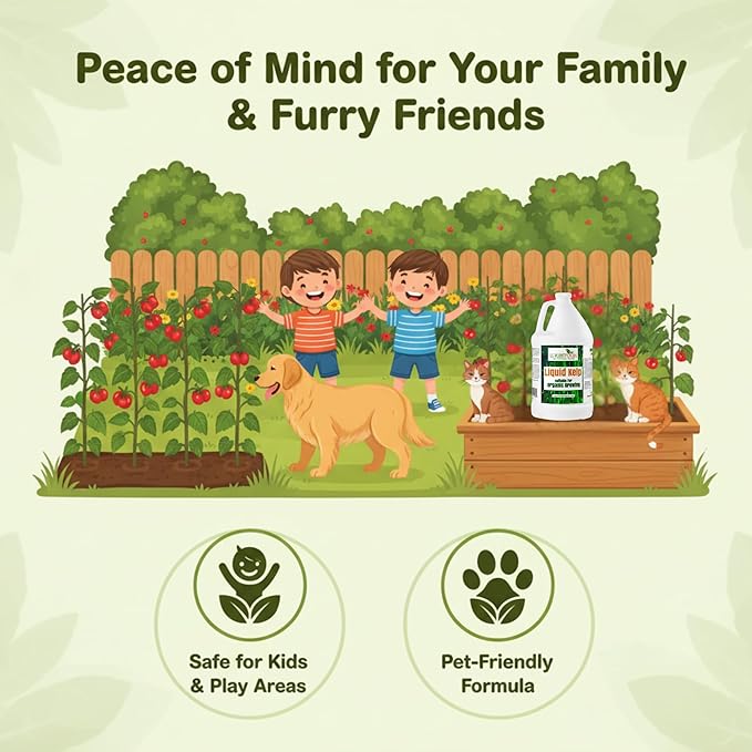 GS Plant Foods Liquid Kelp Fertilizer – Suitable for Organic Growing, OMRI Listed Seaweed Concentrate for Lawns, Gardens & Soil - 1 Gallon (Makes Up To 800+ Gallons)