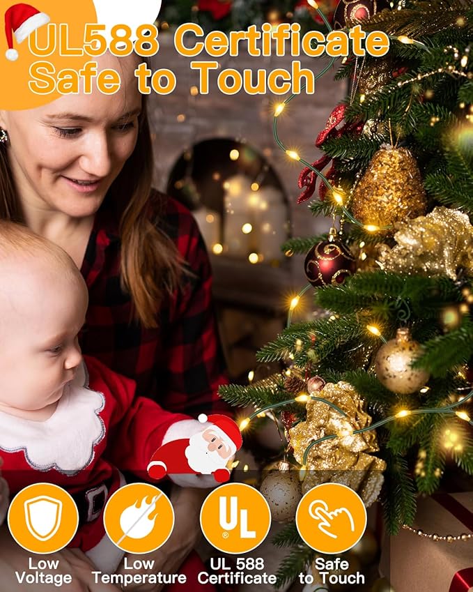 Christmas Lights 1200 LED 394 FT, Waterproof Outdoor String Lights with Remote and Timer, Christmas Tree Lights with 8 Modes Dimmable, Fairy Lights for Holiday Decor (Warm White)