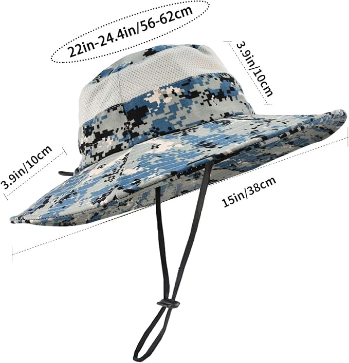 Sun Hats for Men Women Fishing Hat UPF 50+ Breathable Wide Brim Summer UV Protection Hat