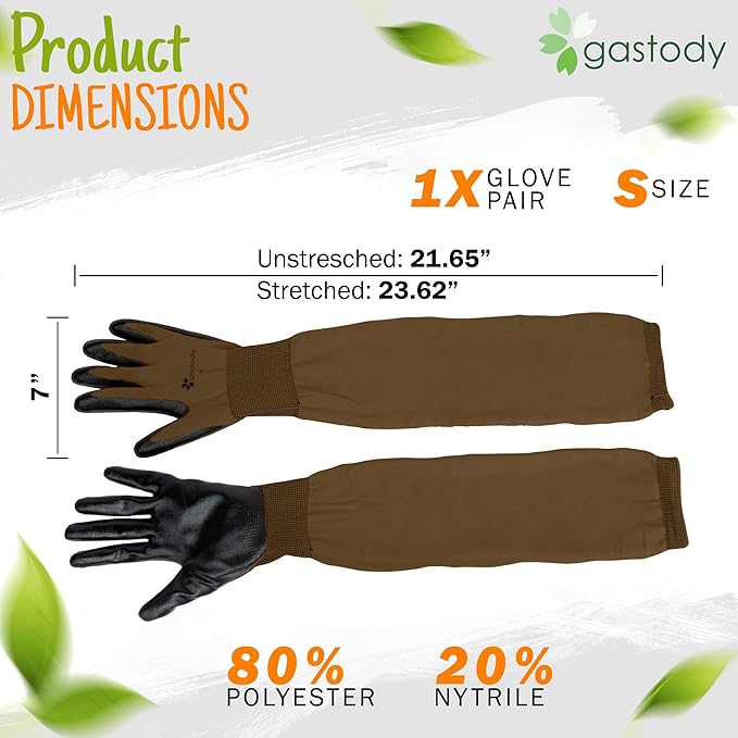 Long Sleeve Gardening Gloves Women and Men - Long Cuff Garden Gloves, Multipurpose Heavy Duty Outdoor and Indoor