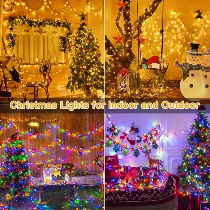 Ollny Christmas Lights, 210FT 640LED Color Changing Christmas Tree Lights with 11 Modes Remote Control, Outdoor Christmas Lights for Outside Indoor Patio Weddings Xmas Decorations