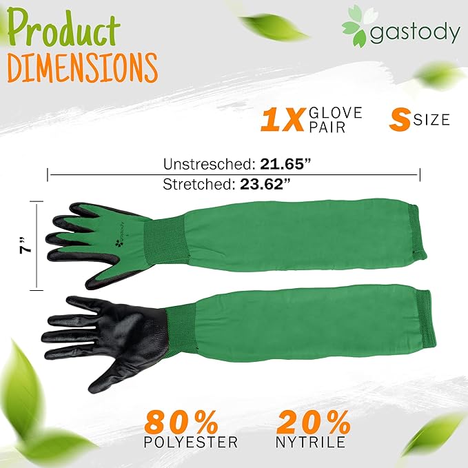 Long Sleeve Gardening Gloves Women and Men - Long Cuff Garden Gloves, Multipurpose Heavy Duty Outdoor and Indoor