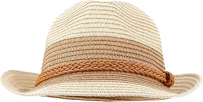 Uonlytech Breathable Lightweight Straw Sun Hat for Women Summer Beach Vacation Wide Brim Cap for Sun Protection Stylish Outdoor Garden and Travel Accessory Beige