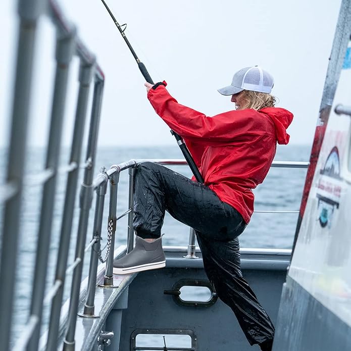 WTW Unisex Rain Boots for Men and Women Waterproof Rubber Fishing Deck Boots Neoprene Boots Slip on Ankle Garden Shoes