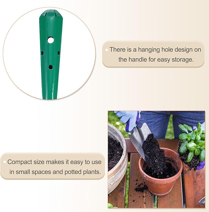 HARFINGTON 4pcs Mini Colorful Metal Hand Shovel 11" x 3" Digging Trowel Set Transplanting Garden Tools for Flower Soil Digging Planting Weeding Transplanting Garden, Pink