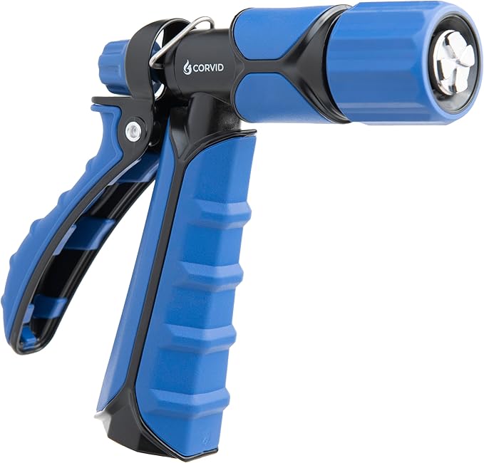 Rear Trigger Adjustable Spray Hose Nozzle – Durable Plastic Construction with Adjustable Stream Control – Ideal for Car Washing, Lawn & Garden, and Outdoor Cleaning Tasks