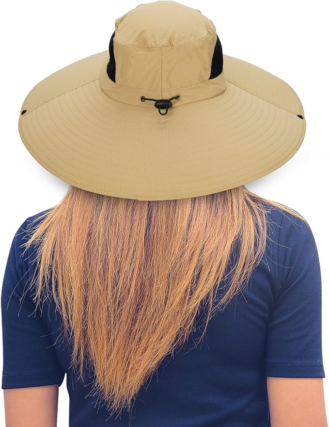 Leotruny Women Super Wide Brim Sun Hat UPF50+ Waterproof Bucket Hat for Fishing, Hiking, Camping