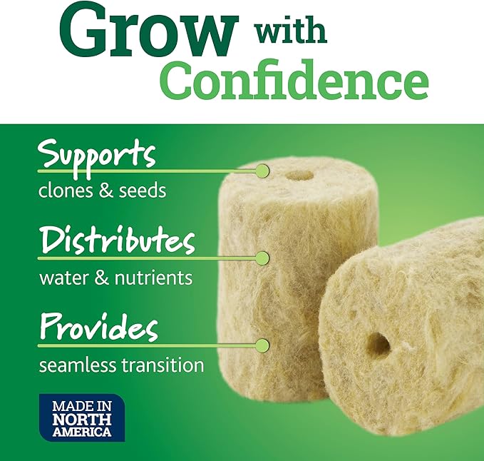 1.5" Seed Starter Plugs-Hydroponic Pods- Stone Wool-Rock Wool Cubes for Hydroponics-Plant Starter Grow Pods-Hydroponics Growing System-Garden Supplies for Plant Propagation-50 Count Bag