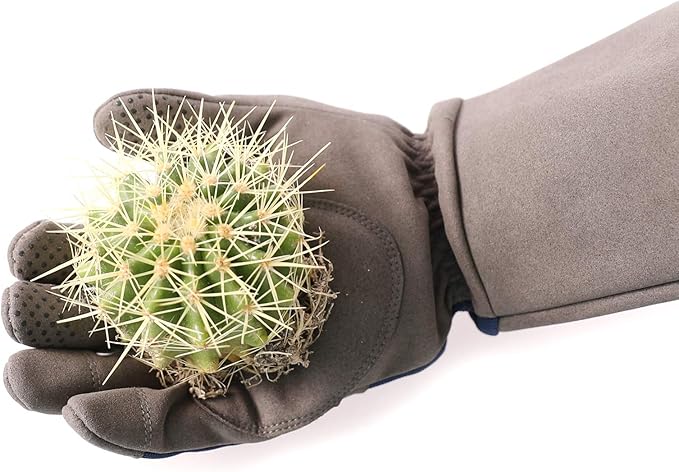 COOLJOB Thorn Proof Rose Pruning Garden Gloves for Men, Long Sleeve Padded Yard Work for Bush, Blackberry, Cactus, Heavy Duty/Puncture Resistant/Machine Washable, Medium, Navy