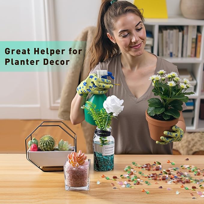 0.88 Lb Rose Quartz Crushed Stones Crystal Chips Bulk, Natural Gemstones Healing Reiki Crystals Mini Quartz Pebbles Irregular Shaped Decorative Vase Fillers Aquarium Gravel Rocks