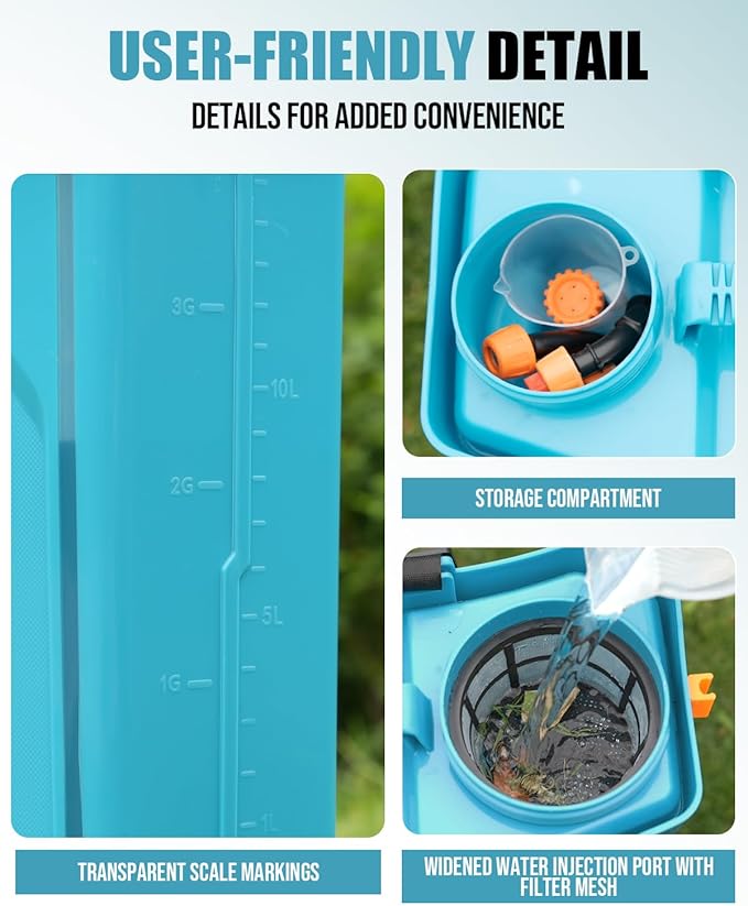 Battery Powered Backpack Sprayer 4 Gallon, 120PSI Adjustable Pressure & Lightweight Electric Sprayer, Garden Weed Yard Lawn Sprayer with 5 Spray Nozzles