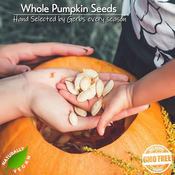 Jumbo Sized Lightly Sea Salted Pumpkin Seeds in Shell by Gerbs - 2 LBS - Top 11 Food Allergen Free & Non GMO - Premium Giant Size Whole Roasted Pepitas – COG USA