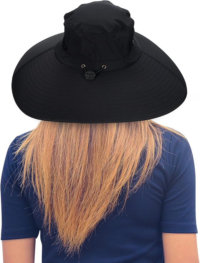 Leotruny Women Super Wide Brim Sun Hat UPF50+ Waterproof Bucket Hat for Fishing, Hiking, Camping