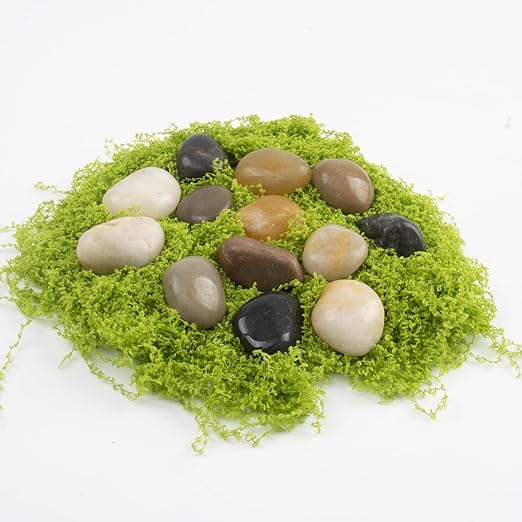 40lbs 0.5-1 Inch River Rocks, Decorative Mixed Pebbles for Garden Landscaping, Indoor Plants, Fish Tanks, Vases, and Succulents – Ideal for Home Decoration and Outdoor Gardens (Mixed, Weight: 40 LB)