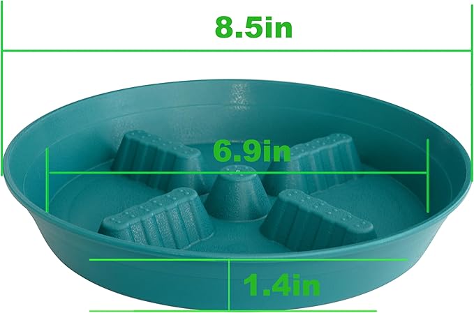 4 Pack Plant Saucer 8 inch, 10 12 14 17 inch, Plant Stand Plastic Plant Saucers for Indoors Outdoor, Heavy Duty Flower Planter Drip Trays for Pots, Pot Saucers for Plants, Grow Bags Saucers
