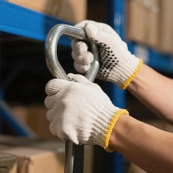 Unisex white cotton polyester knitted safety gloves,suitable for gardening,warehouse,cooking work-12/36/240 pairs