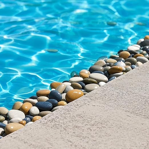 Pebbles for Plants, 5lbs Colorful Pebbles 1-2 Inch Decorative River Rocks for Indoor Planters, High Polished Stones for Vase Filler Fish Tank Landscaping Garden