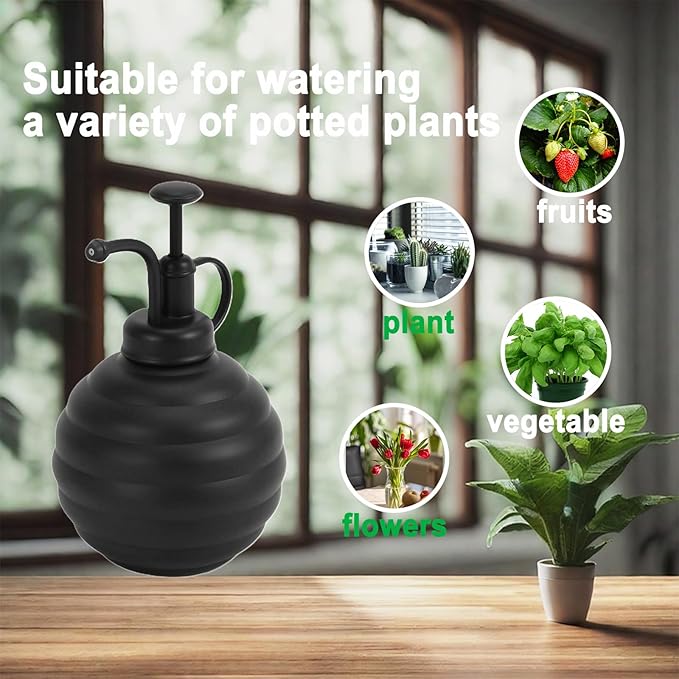 Plant Mister Spray Bottle, 500ml/17oz, Vintage Style Water Sprayer (Black)