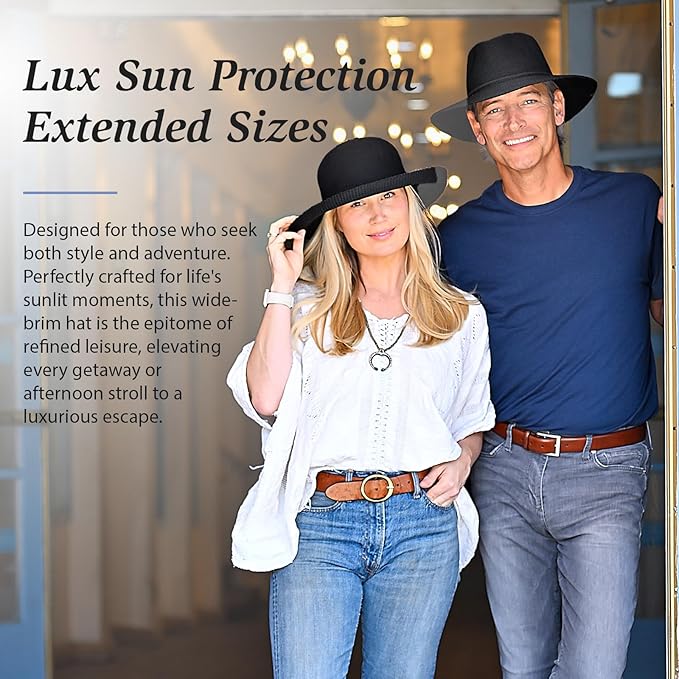 Wallaroo Hat Company Women’s Victoria Fedora – UPF 50+ UV Protection, Wide Brim, Medium Size, Packable & Adjustable Sun Hat