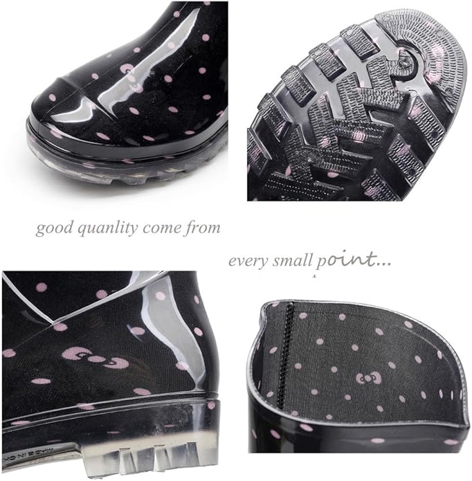 Womens Rain and Garden Boot Half Calf Rubber Rainboots Floral Printed Waterproof for Garden Women rain Footwear