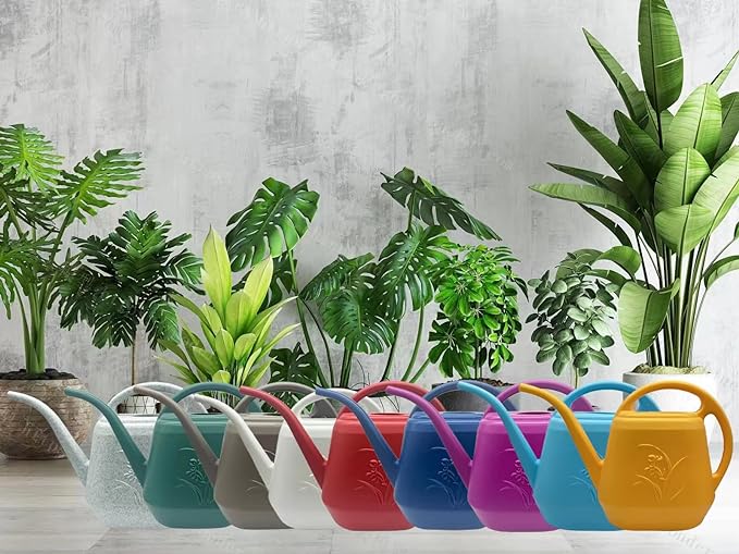 Plastic Watering Can - Wine Red Color - 1 Gallon