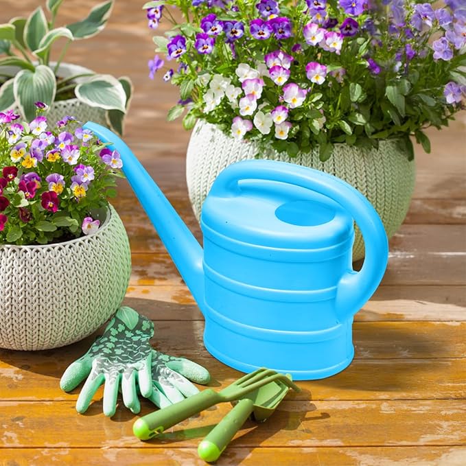 Watering Can - for Indoor Plant Garden - 1/3 Gallon - Blue