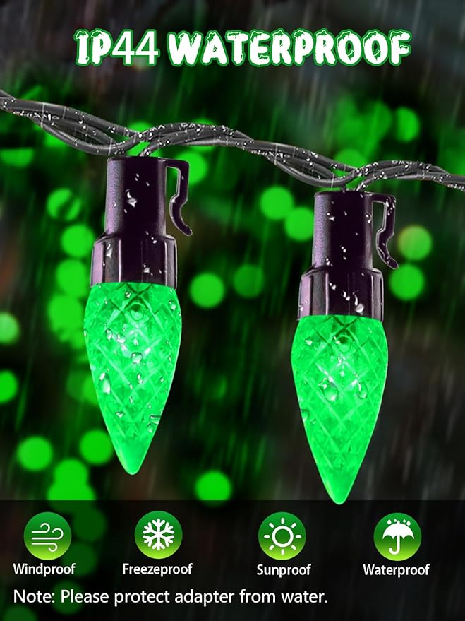 240 LED 78FT C6 Halloween String Lights, Super Long Christmas Lights Outdoor Indoor with 13 Modes & Timer, Waterproof Fairy Twinkle Light Plug in for Tree Garden Party Xmas Decorations (Green)