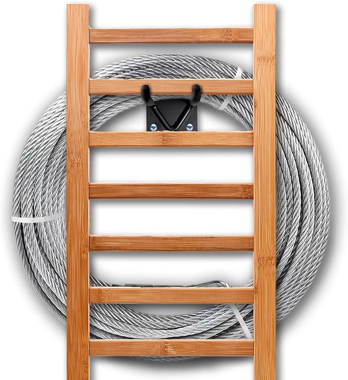 2Pcs Shovel Holder Wall Mount, Ladder Hangers, Rake Racks, Large Garden Tool Hook Organizers, Heavy Duty Garage Utility Hooks for Hanging Yard Tools, Chairs, Bikes and More