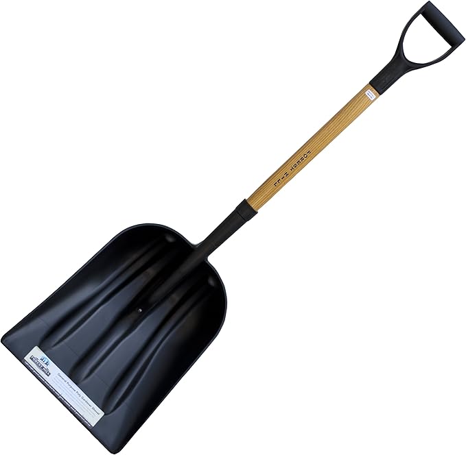 Forest Hill Manufacturing General Purpose Poly Gardener Scoop Shovel (Black Poly, 48-Inch)