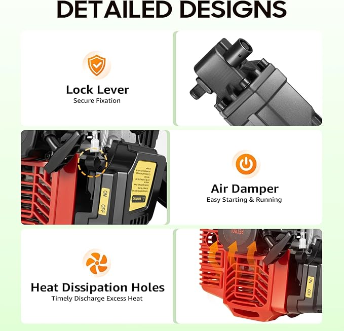 Tree Digger Machine Tree Digger 52CC 2 Stroke 1900W 6500RPM Gas Tree Planting Digging Machine Gasoline Planting Garden Tree Digger Shovel Gas Powered Garden Digger Tool Portable Trench Digger