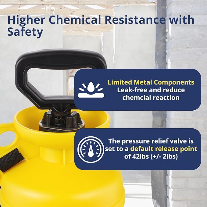 Sprayers Plus Acid Pro Compression Sprayer, Acid Resistsant, Leak-Free, Acid Stain Professional Sprayer,2-Gallon