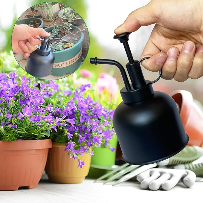 Plant Mister Spray Bottle Stainless Steel Plant Sprayer, Small Watering can Plant Spray Bottle Modern Gardening Tools for Indoor Potted Plants Watering and Spraying