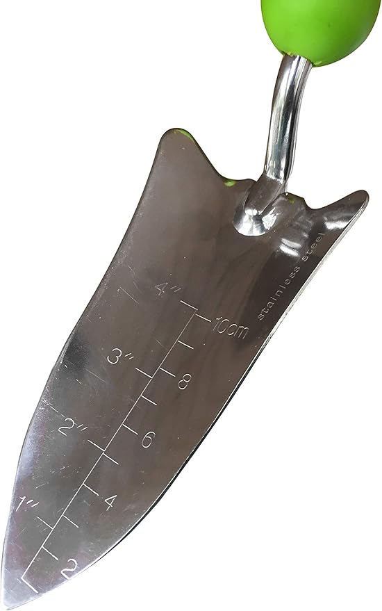 Garden Guru Transplanter Trowel Shovel - Stainless Steel - Rust Resistant - Ergonomic Grip - Perfect Hand Shovel Tool for Gardening Weeding Transplanting and Digging in Garden Beds (4 Pack)