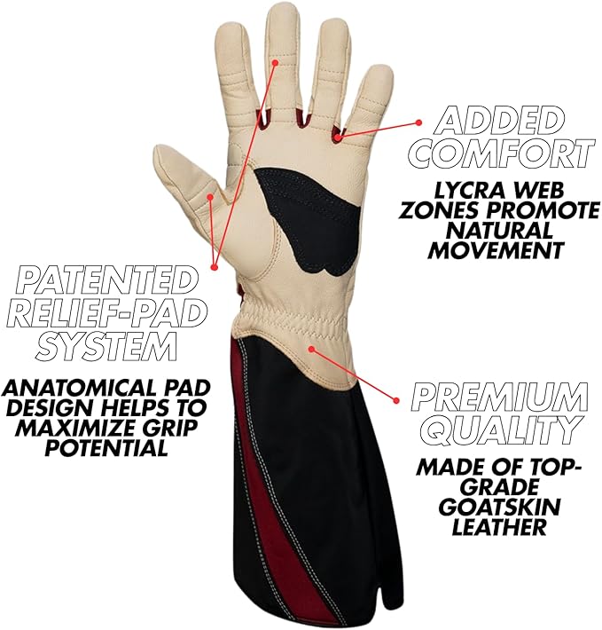 Bionic Women's Rose Pruning Gardening Gloves (One Pair)