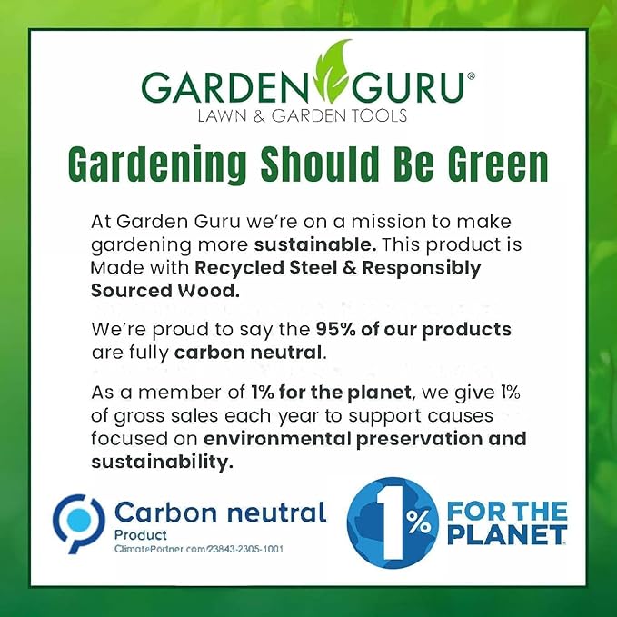 Garden Guru Hori Hori Garden Knife Deluxe Set for Weeding, Digging, Pruning, and Cultivating - Stainless Steel Full Tang Blade | Marks for Measuring Planting Depth | Nylon Sheath for Storage