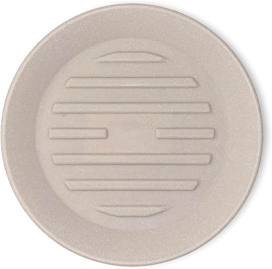 Crescent Garden Universal Round Planter Saucer, Durable Drainage Dish for Plant Pots, Heavy-Duty Plant Dishes Saucer, Indoor & Outdoor Plant Trays - Parchment (13 inch Inner, 18 inch Outer Diameter)