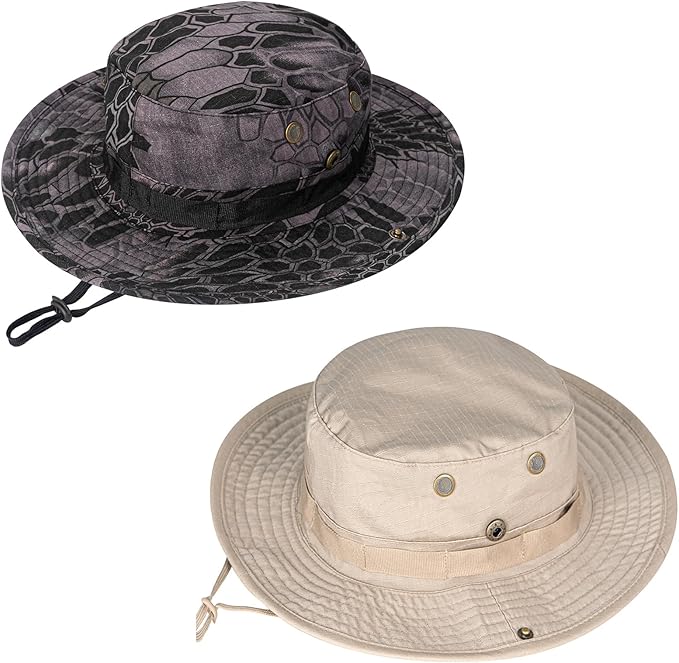 Sun Hats for Men Women Boonie Hat UPF 50+ Bucket Hat Wide Brim UV Protection Fishing Hiking Safari Outdoor Hats