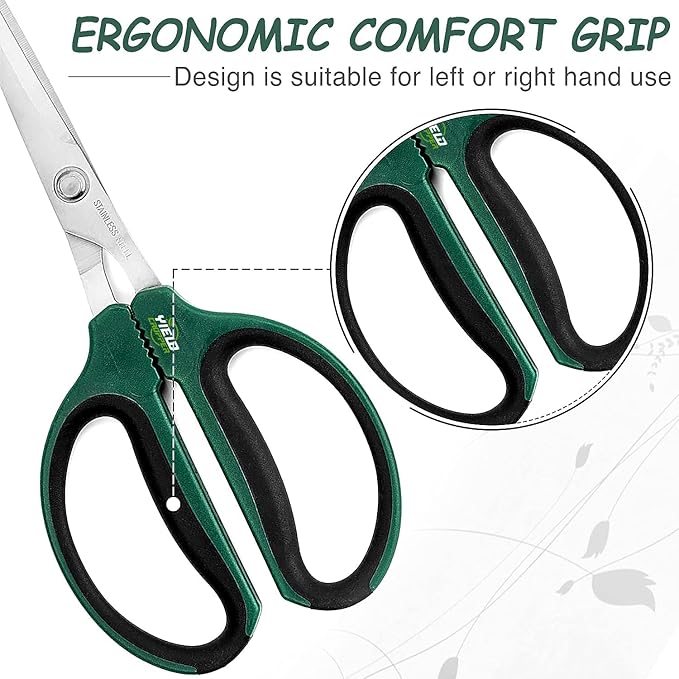 Hydroponic 2-Pack Bonsai Scissors and Plant Trimming Shears Set - Stainless Steel Pruning Shears for Indoor Gardening, Succulent Harvest, and Precision Plant Care