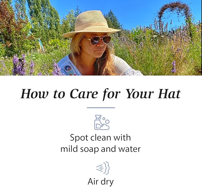 Wallaroo Hat Company Women’s Caroline Fedora Sun Hat – UV Sun Protection, Packable, Adjustable, Travel-Friendly, Medium Size