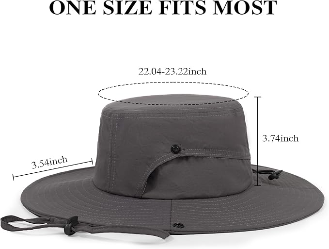 Wide Brim Sun Hats Waterproof Bucket Hat UV Protection Fishing Hat Summer Packable Fisherman Hat for Men and Women