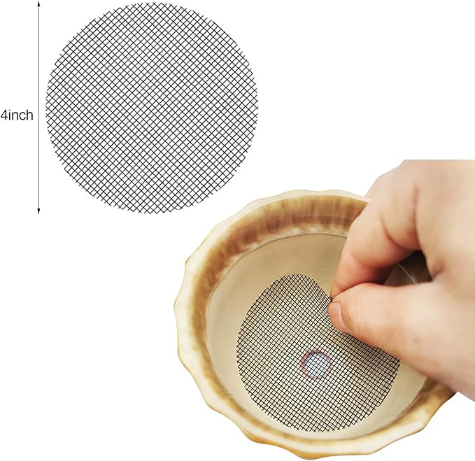 Shudyae Flower Pot Hole Pad Bonsai Pots Bottom Grid Mat Mesh Round Drainage Mesh Hole Screens Keep Soil from Flowing Away Cuttable Circular Tailorable