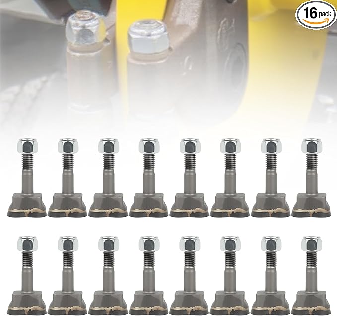 16Pcs Stump Grinder Teeth Kits Compatible with Yellow Jacket Stump Grinder Teeth, Efficient Stump Removal for Soft, Hard Wood, Tungsten Carbide Materail