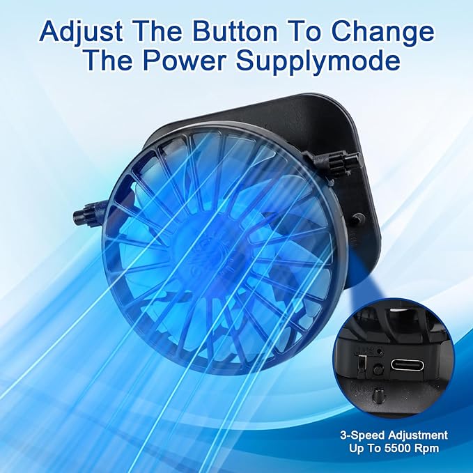 Solar Fan Hat, Wide Brim Sun Cap with 2 Solar Sun Protection Fans, USB and Solar Powered Fan Hat