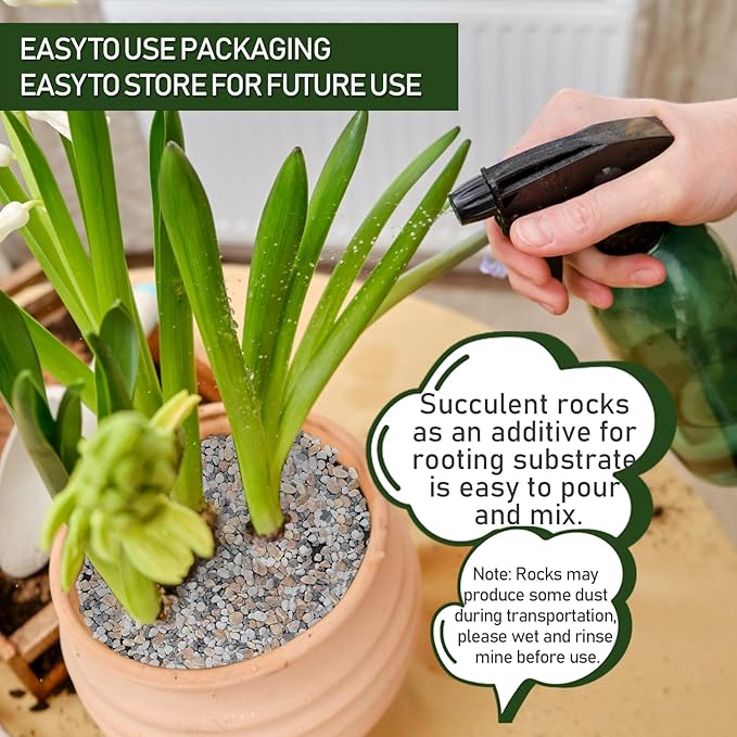 10 LBS GreyMixed Pea Gravel, Natural Succulent and Cactus Gravel Pebbles, Pebbles for Indoor Plants, Natural Gardens Mulching, for Houseplants, for Aquarium Gravel, to Maintain Soil Aeration(4-6mm)